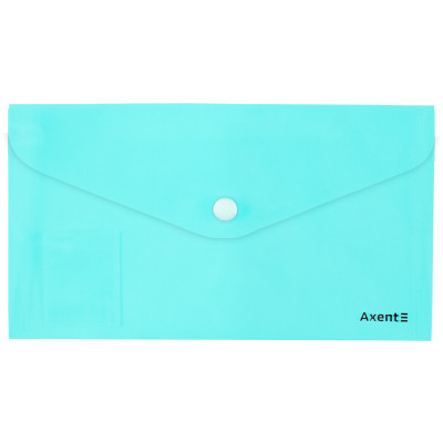 Папка-конверт на кнопці DL, Pastelini, м'ятна - 1414-18-A Axent