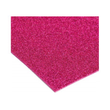 Фоамиран с блестками на клейкой основе, 20х30 см, 2 мм, розовый