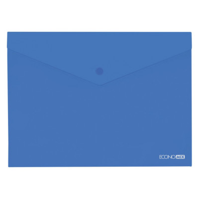 Папка-конверт В5 прозрачная на кнопке, синяя(Е31302-02) - E31302-02 Economix
