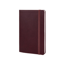 Деловая записная книжка VIVELLA, А5, мягкая обложка, резинка, белый блок линия, бордо