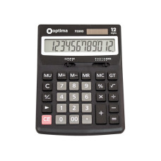 Калькулятор настольный Optima, 12 разрядов, размер 170*122*32 мм