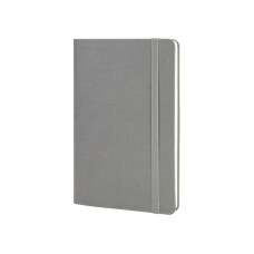Деловая записная книжка VIVELLA, А5, мягкая обложка, резинка, белый блок линия, серый
