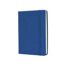 Деловая записная книжка MAGIC, А6, твердая обложка, резинка, кремовый блок линия, синий