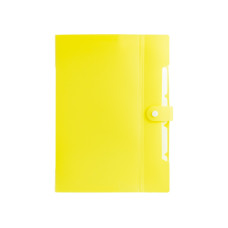 Папка на 6 відділень на кнопці з розширенням A4, світло-лимонна