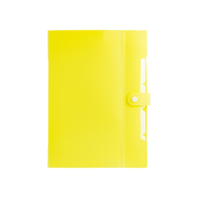 Папка на 6 відділень на кнопці з розширенням A4, світло-лимонна - O35522 Optima