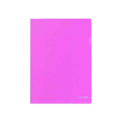 Папка-уголок А4 плотная под нанесение, розовая