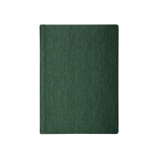Щоденник недатований, TWEED, зелений, А5, кремовий блок, клітинка
