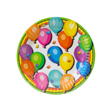 Набор тарелок бумажных Balloons, диаметр 17,78 см