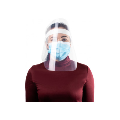 Экран-маска защитный прозрачный, крепление на ленте кнопками - E30855 Economix