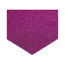 Фоамиран с блестками на клейкой основе, 20х30 см, 2 мм, пурпурный