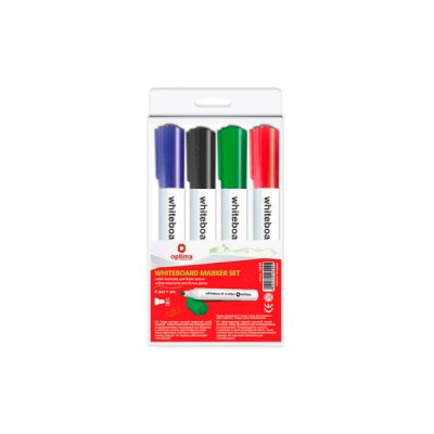 Набір маркерів для білих дошок Optima 2 мм, 4 кольори в пеналі O16212