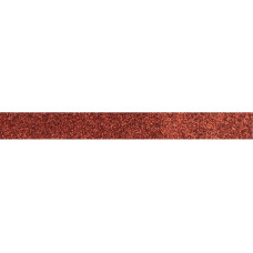 Стрічка декоративна з блискітками червона 15мм*3м
