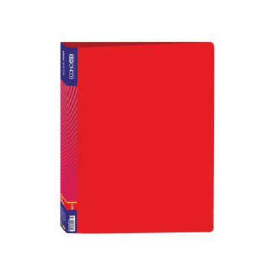 Накопитель А4 36мм 2кольца Еconomix 30701-03 пластиковый с карманом красный 10шт/уп - E30701-03 Economix