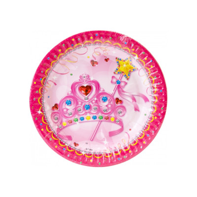 Набор тарелок бумажных Princess, диаметр 17,78 см - MX443127 Maxi