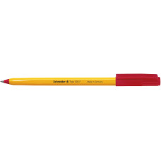 Ручка кулькова SCHNEIDER TOPS 505 F 0,5 мм. Корпус помаранчевий, пише червоним