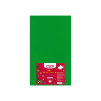 Фетр листовий (поліестер), 50х30см, 180г/м2, зелений - MX61623-04 Maxi
