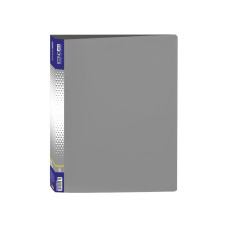 Накопитель А4 36мм 2кольца Еconomix 30701-10 пластиковый с карманом серый 10шт/уп