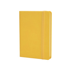 Деловая записная книжка VIVELLA, А6, твердая обложка, резинка, кремовый блок линия, желтый
