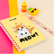 Блокнот на спирали картонная обложка, А5, 80л., кл., Cute 1