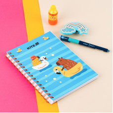 Блокнот на спирали картонная обложка, А5, 80л., кл., Cute 2