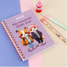 Блокнот на спирали картонная обложка, А5, 80л., кл., Cute 4