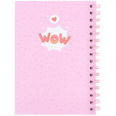 Блокнот на спирали картонная обложка, А5, 80л., кл., Cute 3