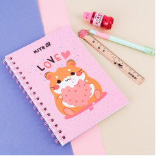 Блокнот на спирали картонная обложка, А5, 80л., кл., Cute 3
