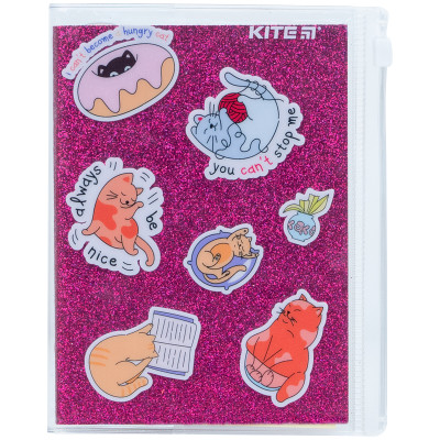 Блокнот силіконова обкладинка, 80 арк., Pink cats - K22-462-1 Kite