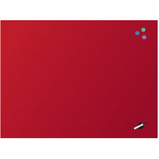 Дошка скляна магнітно-маркерна 90x120 см, червона
