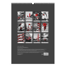 Календар настінний А3 2024 р., Red & Black