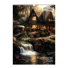 Настінний календар 2026 р., А2, 1 пружина, Fairytale landscapes