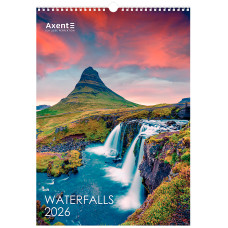 Настінний календар А3 2026, Waterfalls