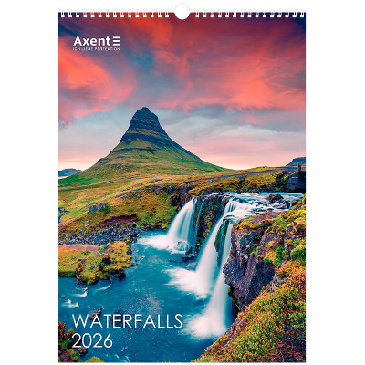 Настінний календар А3 2026, Waterfalls