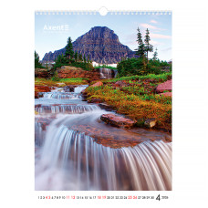 Настінний календар А3 2026, Waterfalls