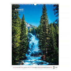 Настінний календар А3 2026, Waterfalls