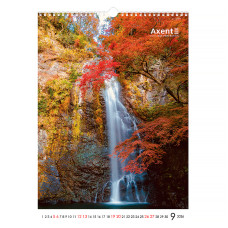Настінний календар А3 2026, Waterfalls