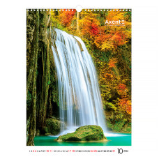 Настінний календар А3 2026, Waterfalls