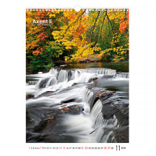 Настінний календар А3 2026, Waterfalls