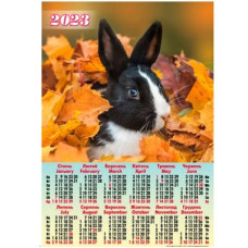 Календар настінний 2023 А2 А-24 Кролик у листі