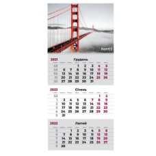 Календарь настенный квартальный 2022 А8801-01 (1 спираль) Мост