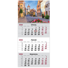 Календар настінний квартальний 2026р, 1 шт., Romantic 2