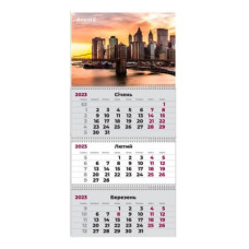 Календар настінний квартальний 2023 А8803-04 (3 спір) Місто