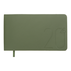 Щотижневик  датов. 2026 кишеньк.MORANDI STYLE, 153*87, зелений , штуч. шкіра