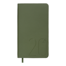 Щотижневик  датов. 2026 кишеньк. MORANDI STYLE , 85*153, зелений, штуч. шкіра