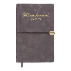 Щотижневик дат. 2026 VELOUR, A5, сірий, штучна шкіра