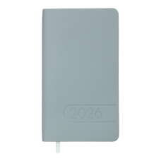Щотижневик  датов. 2026 кишеньк. LIGHT MORANDI, 85*153, світло-синій, штуч. шкіра