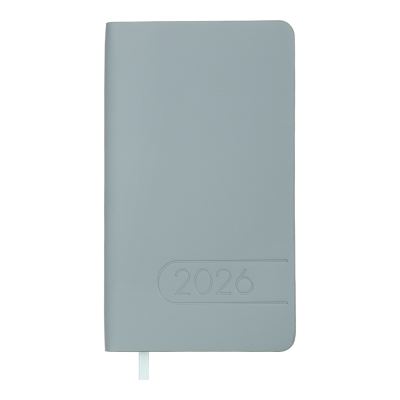 Щотижневик датов. 2026 кишеньк. LIGHT MORANDI, 85*153, світло-синій, штуч. шкіра