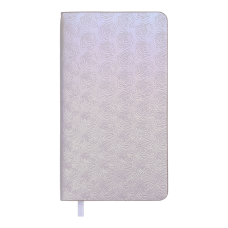 Щотижневик  датов. 2026 кишеньк. BLOOM , 85*153, срібний, штуч. шкіра