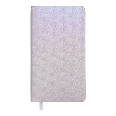 Щотижневик датов. 2026 кишеньк. BLOOM, 85*153, срібний, штуч. шкіра