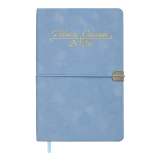 Щотижневик дат. 2026 VELOUR, A5, блакитний, штучна шкіра